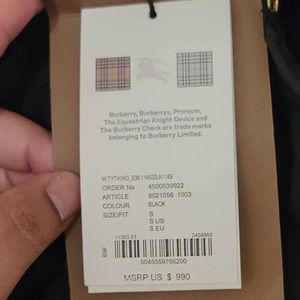 BURBERRY Women’s diamond Quilted coat, All Black.